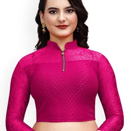 SS Sanket Synthetics Embroidered Net Saree Blouse-picture-24