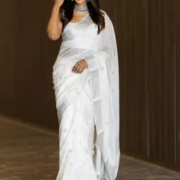 PRISHA FASHION Woven Design Zari Organza Heavy Work Banarasi Saree-picture-48