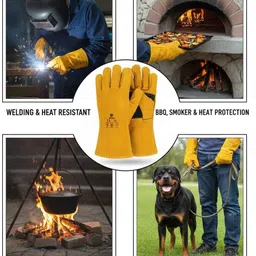 usha enterprises UE-WL-14 Leather Safety Gloves image 4