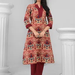Readiprint Women Ethnic Motifs Printed Cotton Kurta with Palazzo-picture-31