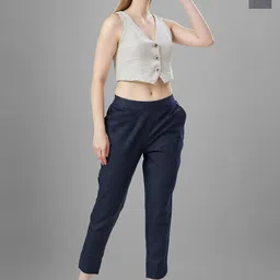 T19 Women Pack Of 2 Relaxed Silk Trousers-picture-28