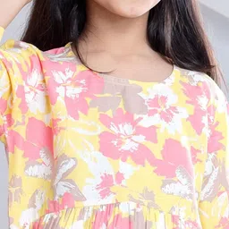 BAESD Girls Printed Pure Cotton Tunic With Trousers Clothing Set image 5