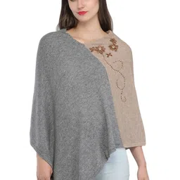 Exotic India Women Cashmere Embroidery Poncho-picture-10