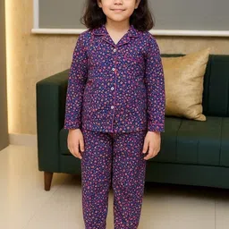 MPDENTERPRISES Unisex Kids Printed Long Sleeves Nightdress-picture-19