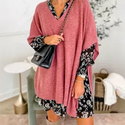 StyleCast Women Floral Printed Longline Pullover-image-42