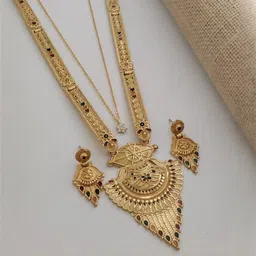 niva fashion Gold-Plated Artificial Stones Studded Jewellery Set-picture-13