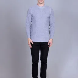 TFA THE FASHION ADDICTION Men Self Design Woollen Pullover-image-43