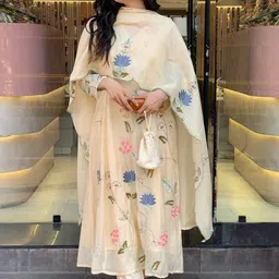 Anni Designer Women Floral Embroidered Regular Thread Work Kurta with Trousers & With Dupatta-picture-41