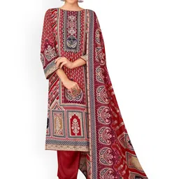 DRAVINAM Trends Printed Viscose Rayon Unstitched Dress Material-picture-42