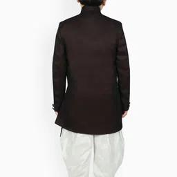 SG YUVRAJ Boys Long Sleeves Multi Slit Sherwani Set image 4