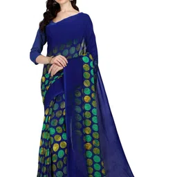 Moda Rapido Polka Dot Poly Georgette Designer Saree-picture-21