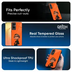 QRIOH Rebel Kid Quirky Printed Oppo Reno13 5G Glass Back Case Mobile Accessories image 5