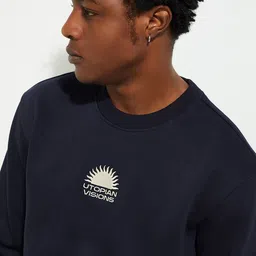 max Men Embroidered Solid Sweatshirt image 1