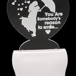 1ST TIME White & Transparent 4-Pcs 3D Illusion LED Plug Night Lamps image 5