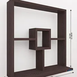 ANIKAA Maroon Wooden Wall Mount Mandir Shelf image 3