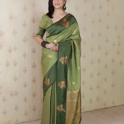 ELITE WEAVES DAMINI Woven Design Zari Banarasi Saree-picture-20
