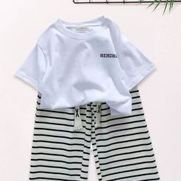 FOREVER FRIDAY Girls Round Neck T-shirt with Pyjamas-picture-45