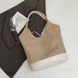 PURPLEHUNT Leather Structured Tote Bag image 2