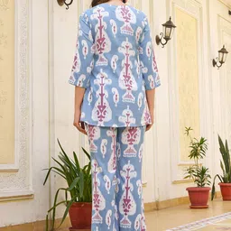 CORSICA Printed Round Neck Top With Trousers Co-Ords image 2