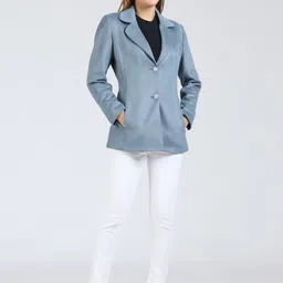 YOUNG CLUB CLASSIC Self Design Notched Lapel Overcoat image 5