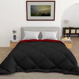 CHICERY Red & Black Geometric Heavy Winter Single Bed Comforter image 2