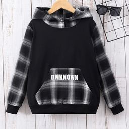 INCLUD Boys Checked Hooded Sweatshirt-picture-49