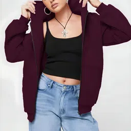 Mast & Harbour Women Fleece Lightweight Open Front Jacket-picture-11