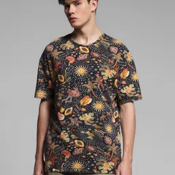 Jack & Jones Men Conversational Printed Oversized T-shirt image 1