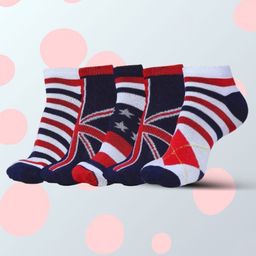 MJE Men Pack Of 5 Patterned Cotton Ankle Length Socks-image-103