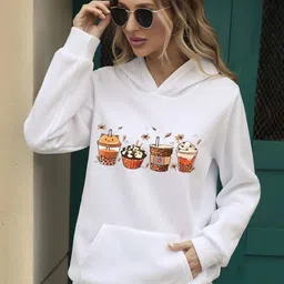 HERE&NOW Women Printed Hooded Sweatshirt-picture-23
