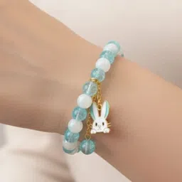 PUFFSMART Artificial Beads & Crystal Elasticated Slip On Bracelet image 4