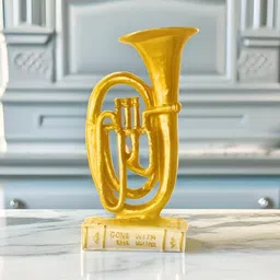 MISS PEACH Gold Musical Instrument Showpiece-picture-28