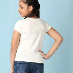 V-Mart Girls Graphic Printed Round Neck Cotton T-shirt image 5
