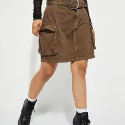 max URB_N Women Cargo Denim Skirt-picture-37
