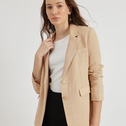 FableStreet Women Notched Lapel Collar Single-Breasted Formal Blazers-picture-5