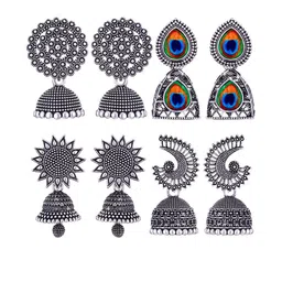 Sangria Silver-Plated Alloy Earrings-picture-20
