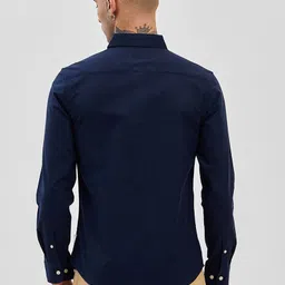 snitch Men Slim Fit Solid Button Down Collar Casual Shirt image 2