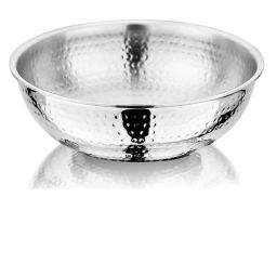 nirlon Silver Hammered Triply Stainless Steel 28cm Induction and Gas Stove Friendly Tope-picture-28