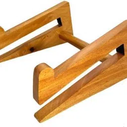 VAH U Detachable Laptop Vertical Holder Wooden Laptop Stand for All type Of Laptop JRLP009_A Wooden Desk Stand Rotatable Laptop Stand with Adjustable Height Compatible with Universal Laptops image 5