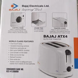 bajaj by bajaj ATX 4 750 W Pop Up Toaster image 3