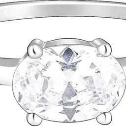 Sterling Silver Ethereal Solitaire Ring for Women and Girls Silver Cubic Zirconia Rhodium Plated Ring-image-72
