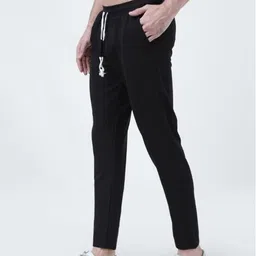 sg simla garments Men Solid Black Track Pants image 3