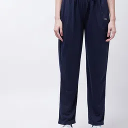 pivl Women Solid Dark Blue Track Pants image 2