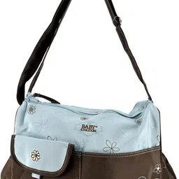 shopnjazz Baby Mother - Mother Bag with Diaper Changing Mat - Blue/Brown Diaper Bag image 1