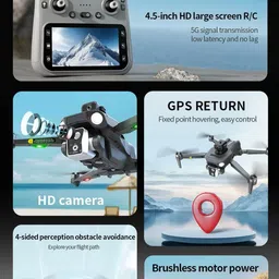 picstar YP8 Max GPS Drone Optical Flow with Obstacle Avoidance 4.5-inch Screen Remote Drone image 3