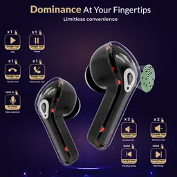 aroma NB121 Almaty Upto 40H Playtime* Fast Charging With Digital Display Earbuds Bluetooth Headset image 4