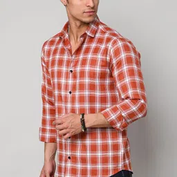 dark age Men Regular Fit Checkered Spread Collar Casual Shirt image 1