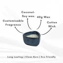 ignique Ceramic Trilume Scented Candle | Coconut-Soy Wax | Small Size Decorative Candle image 4