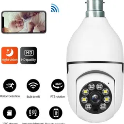 OSM WiFi Bulb Camera 1080p with 360° View | Wireless Smart IP CCTV Camera Security Camera image 2