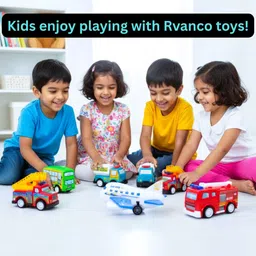 rvanco Vehicle Toy Set for Kids | Push & Go Friction Power Cars For Boys & Girls image 5